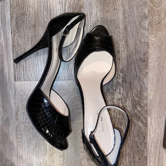 NWT Elie Tahari Betty Sandal Black Snake size 10 US.                 (Q) - Picture 2 of 13